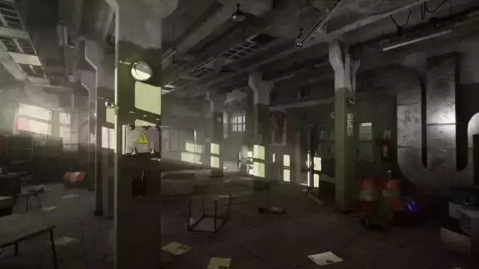 Soviet Factory Low-poly 3D model