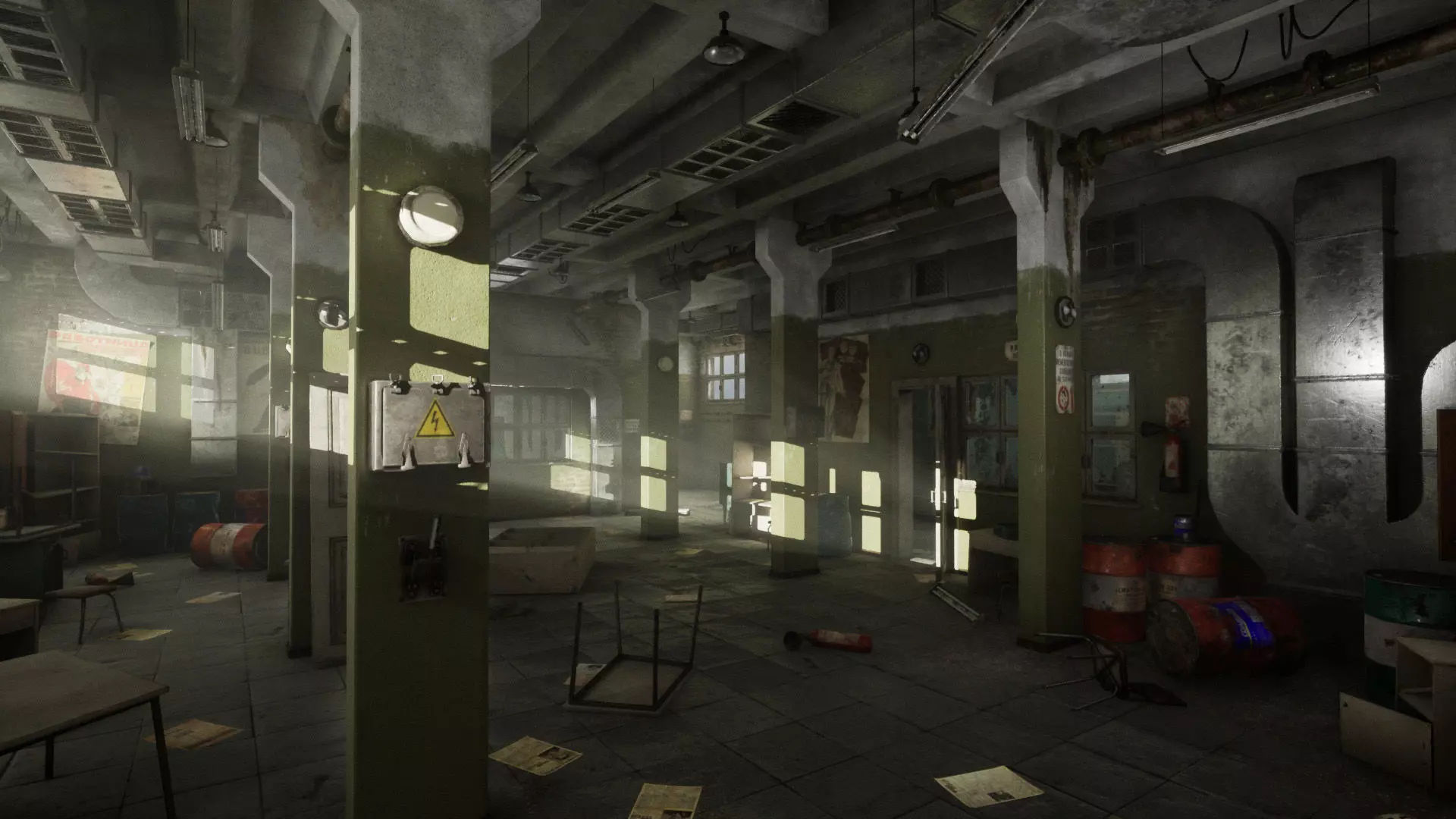 Soviet Factory Low-poly 3D model_0