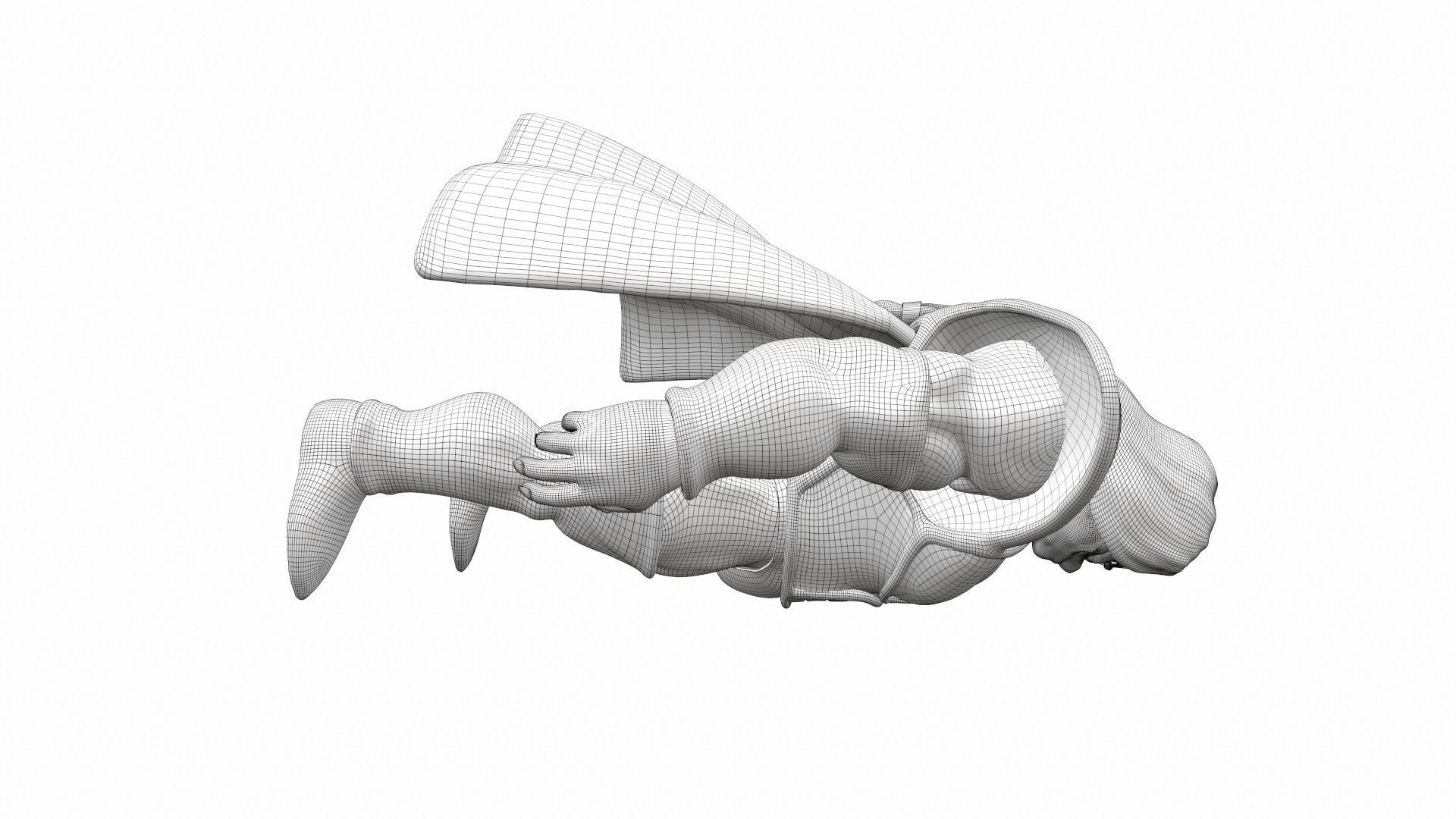 Zarbon monster from Dragon Ball 3D model_17