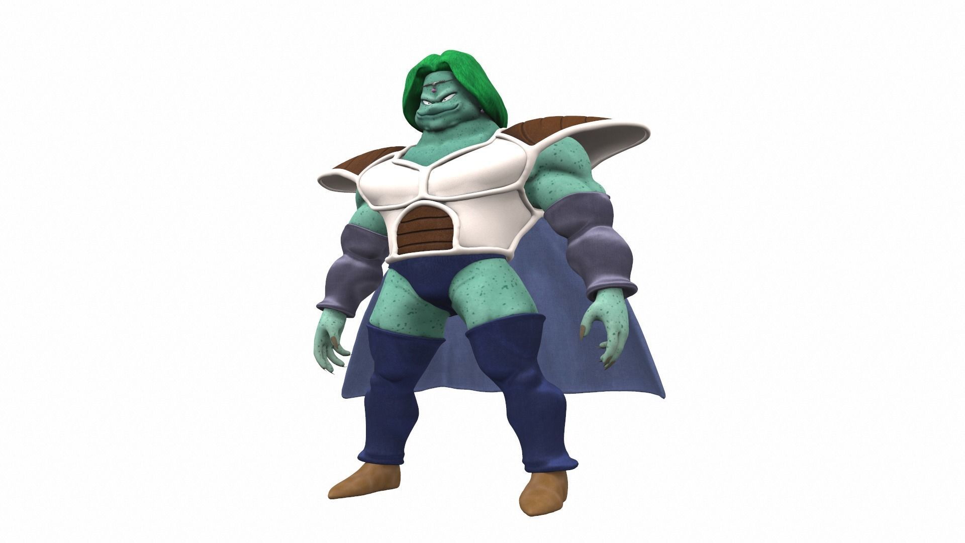 Zarbon monster from Dragon Ball 3D model_1