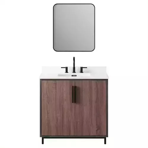 OVE Ira 36 Earthtone Driftwood Vanity