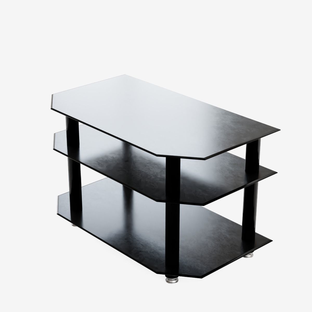 TV Stand Low-poly 3D model_7