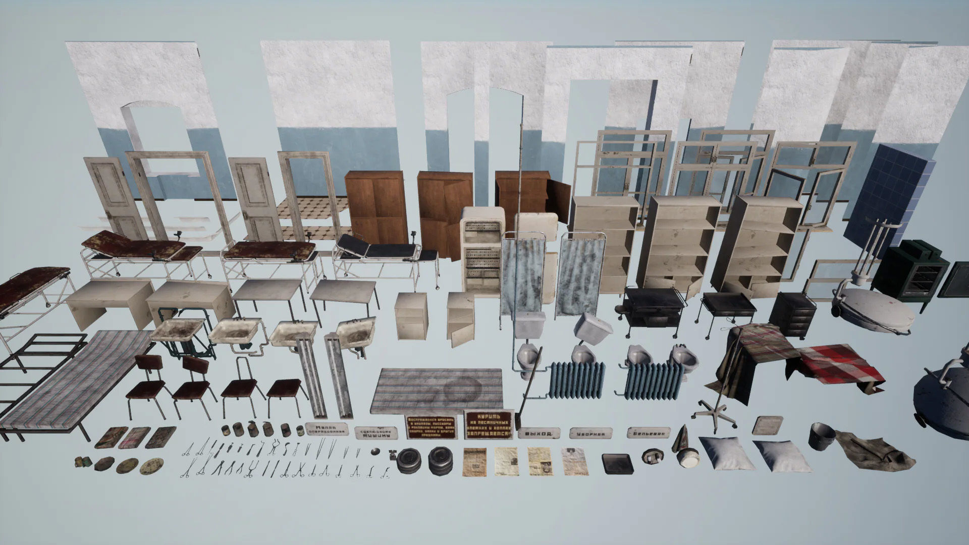 Abandoned Soviet Maternity Hospital Low-poly 3D model_19