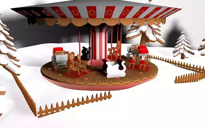 Gingerbread Village V2 Caroussel