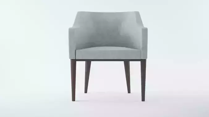 Armchair dining chair with wooden legs