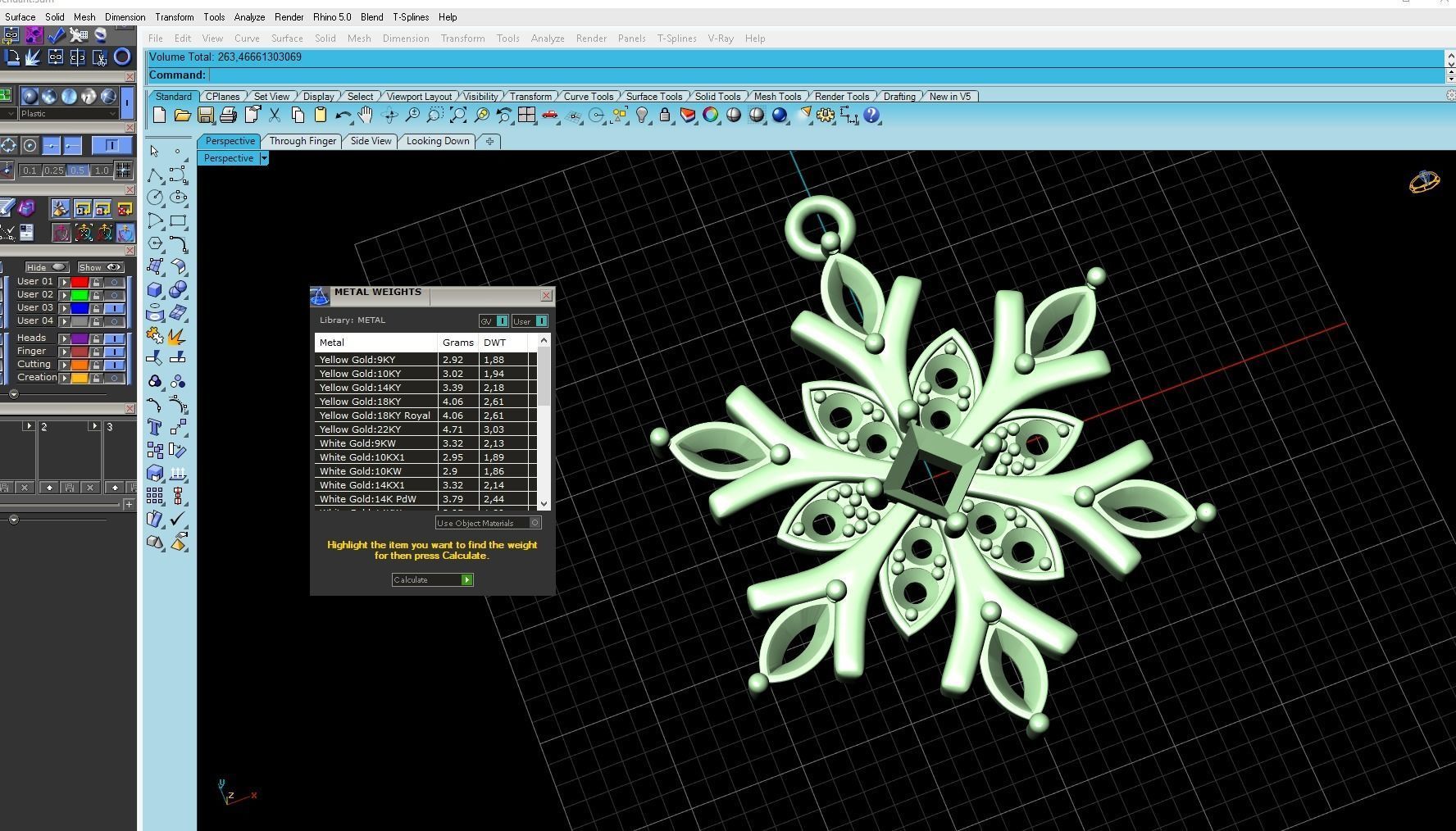 Pendant Snowflake 3D print model_3
