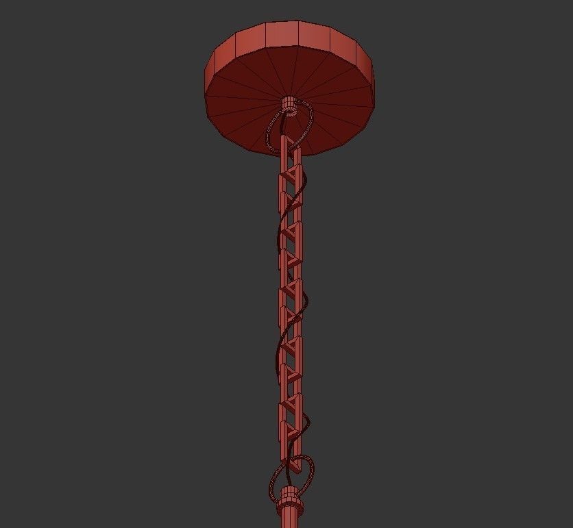 Stratum light chandelier with frosted glass 3D model_4