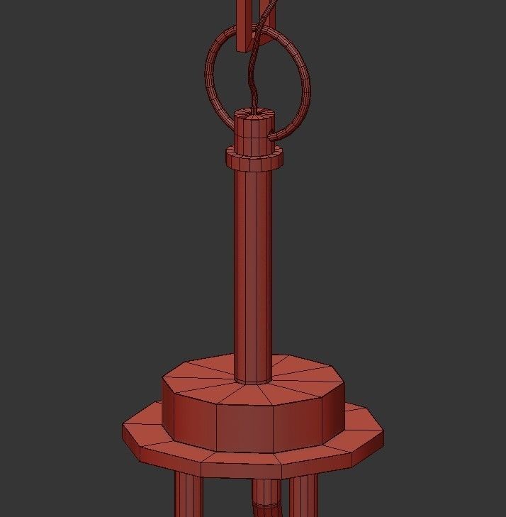 Stratum light chandelier with frosted glass 3D model_2