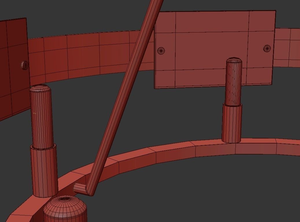 Stratum light chandelier with frosted glass 3D model_3