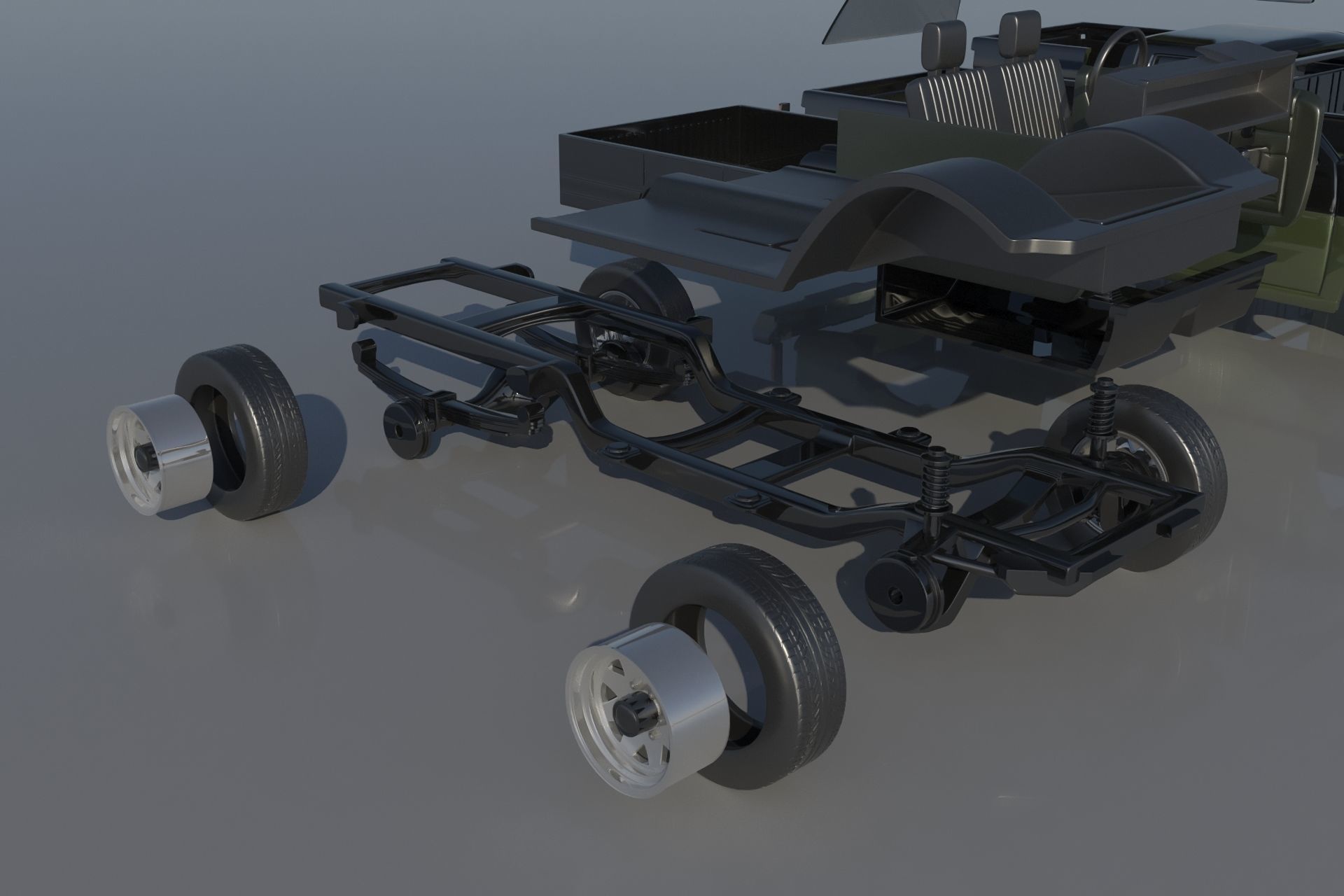 Nissan Hardbody D21 1994 3D print model_25