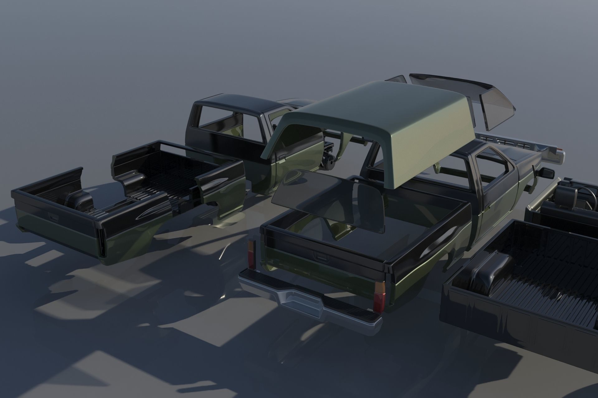 Nissan Hardbody D21 1994 3D print model_17