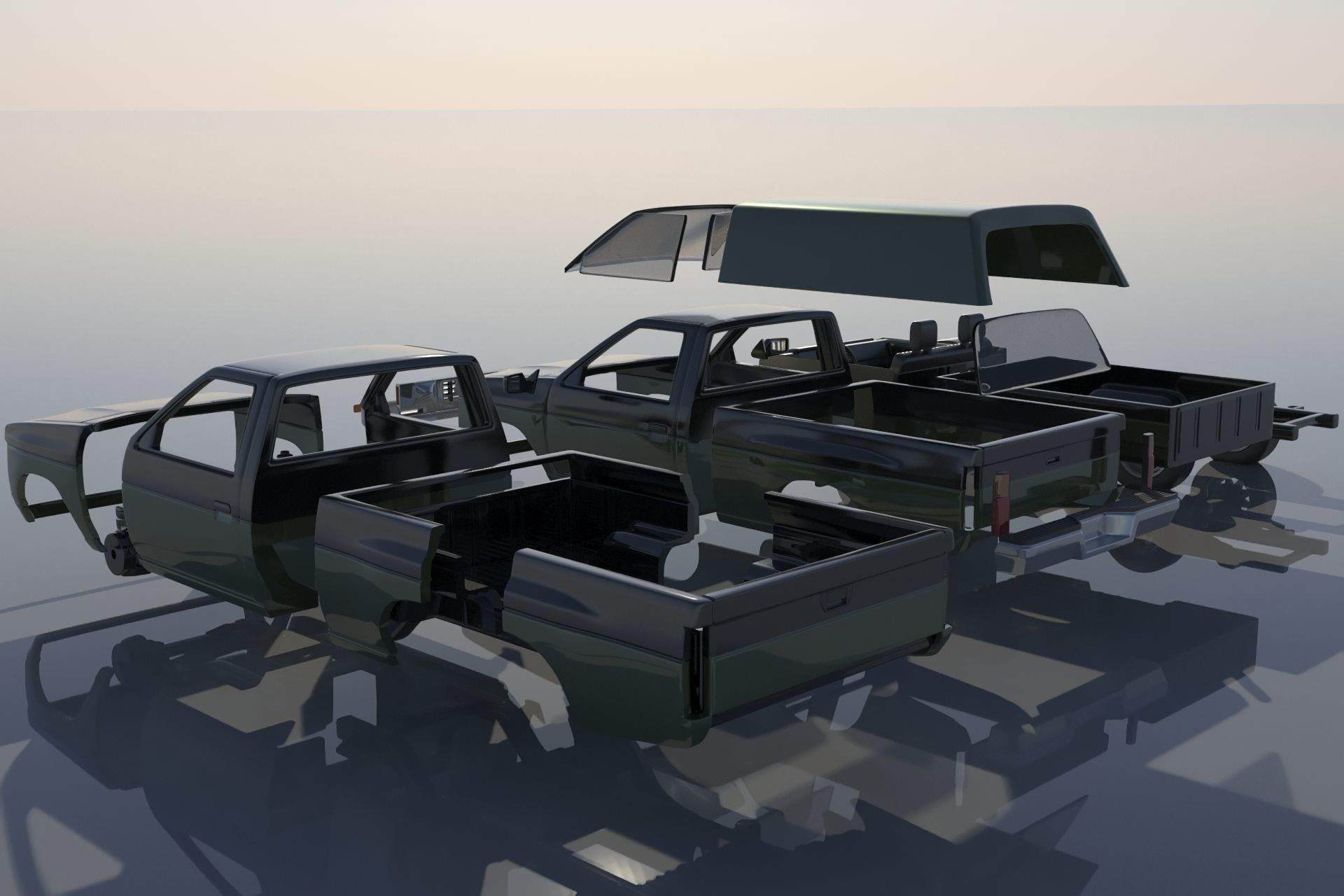 Nissan Hardbody D21 1994 3D print model_23