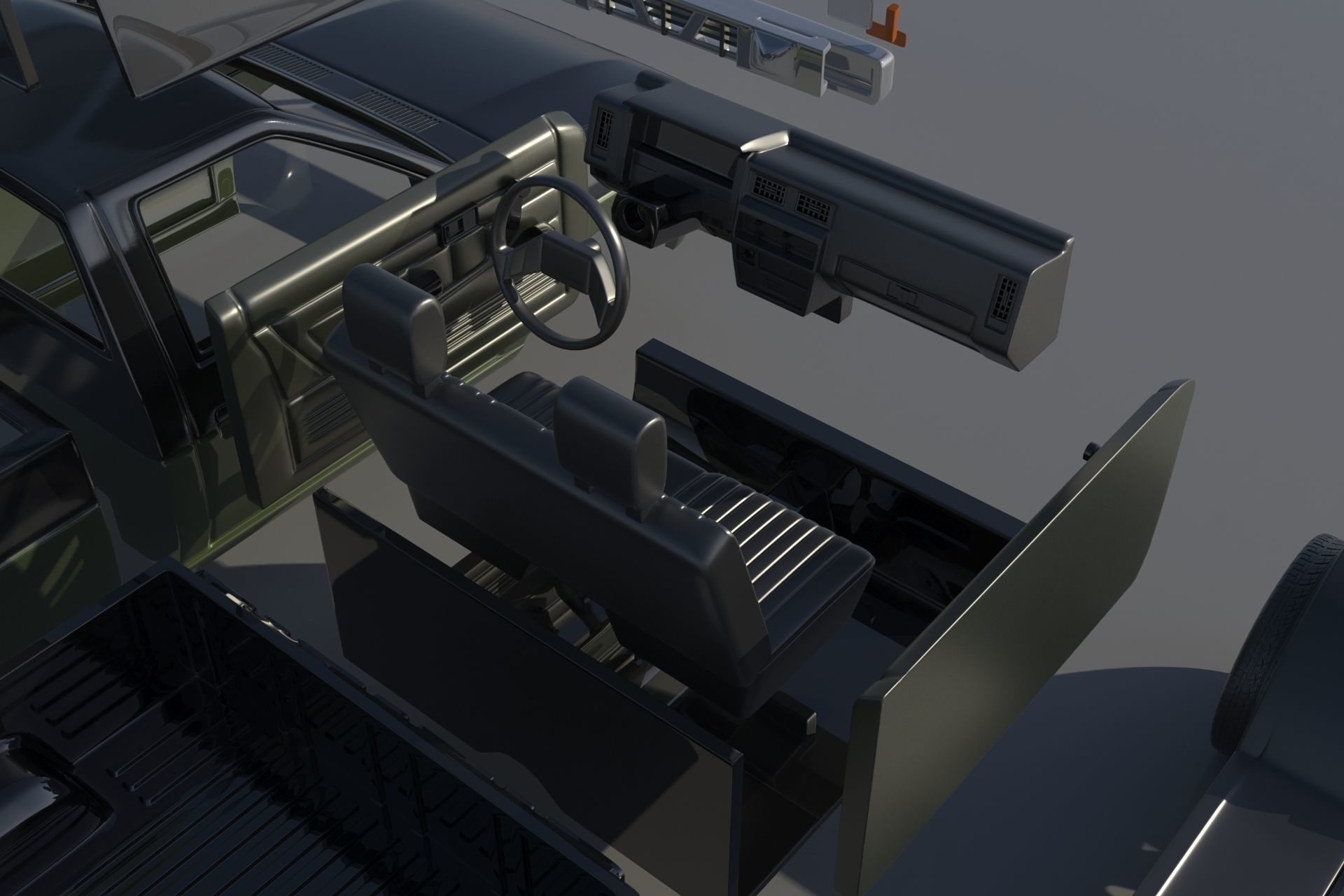 Nissan Hardbody D21 1994 3D print model_22