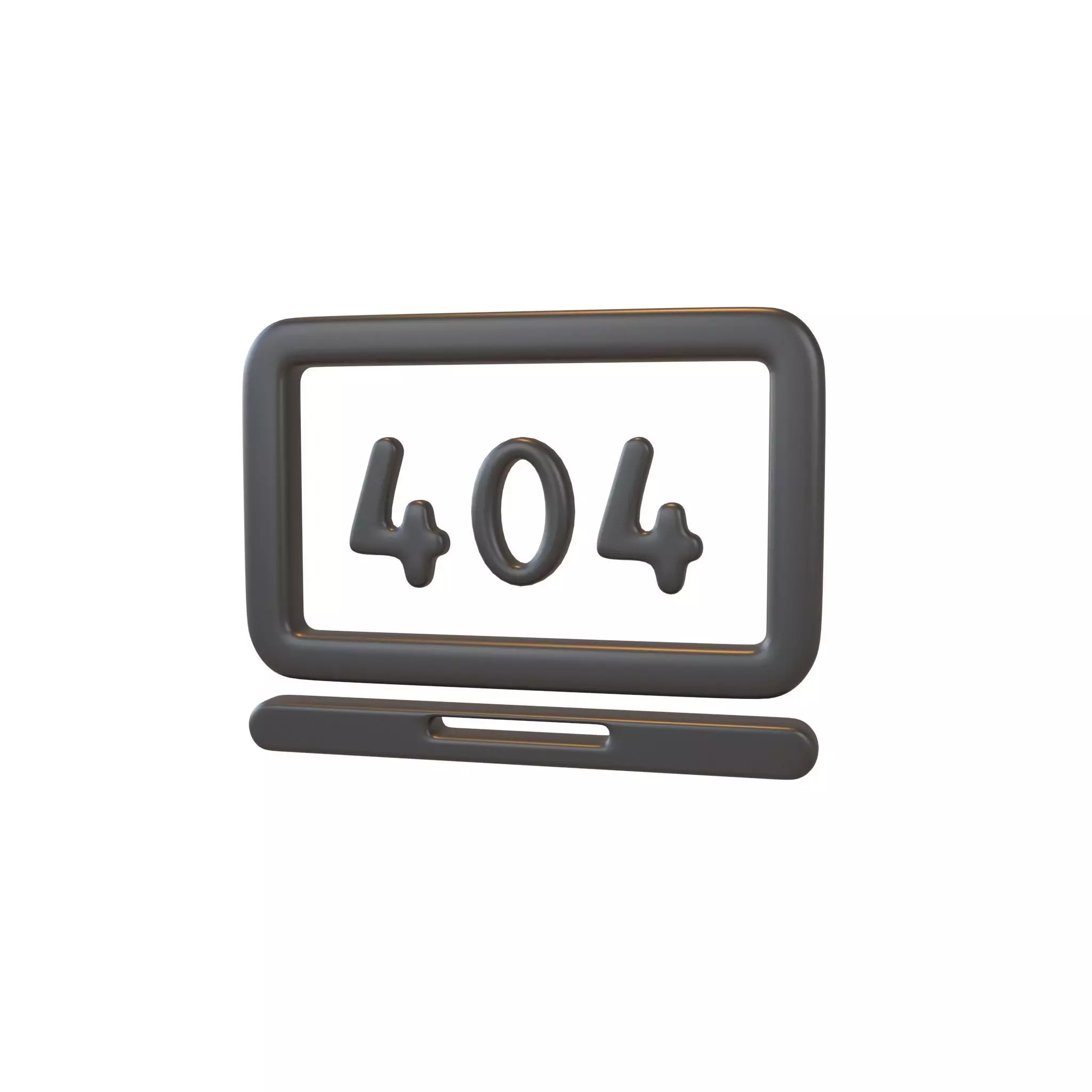 Computer 404 Error Symbol v1 001 Low-poly 3D model_0