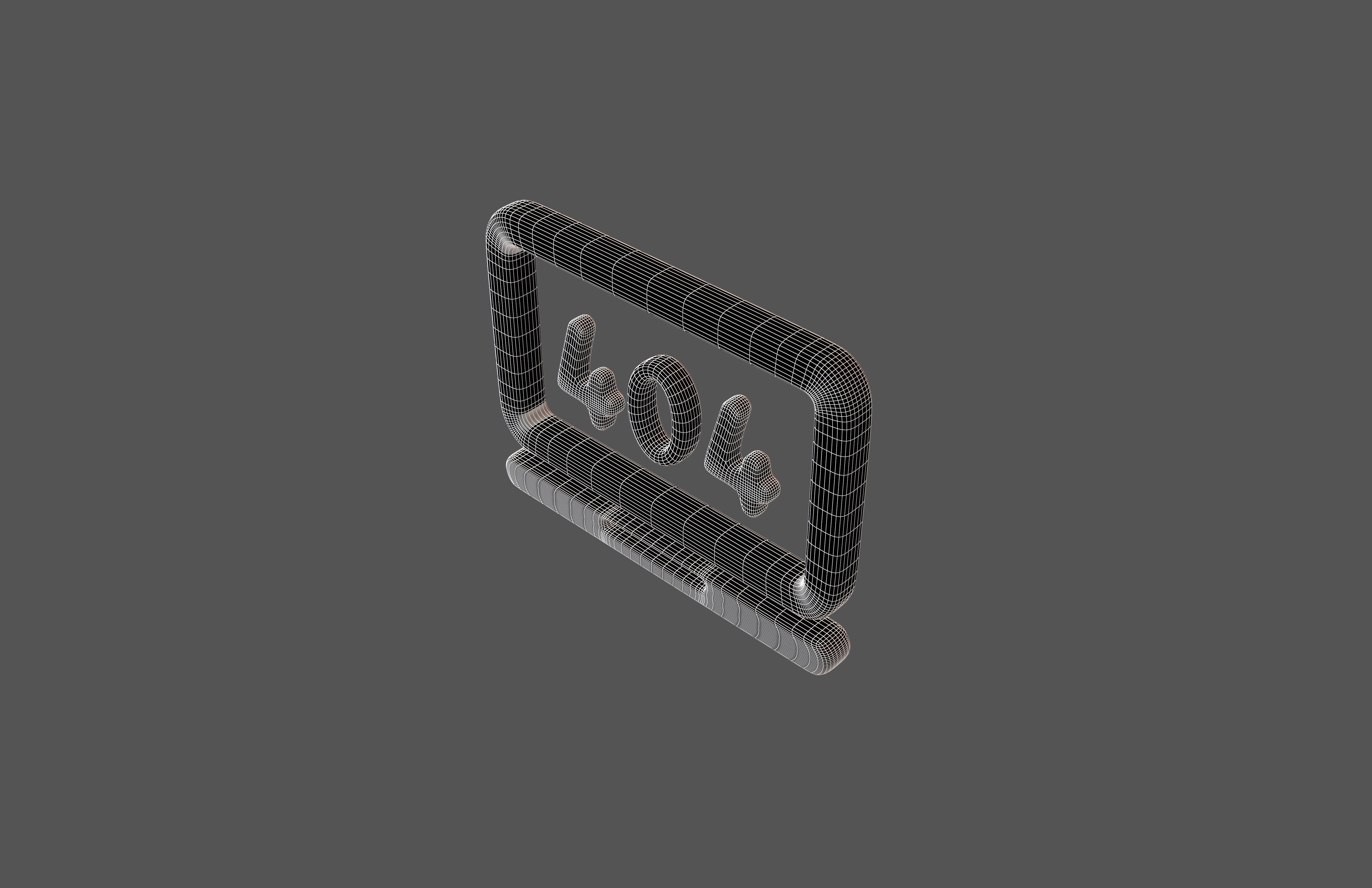 Computer 404 Error Symbol v1 001 Low-poly 3D model_5