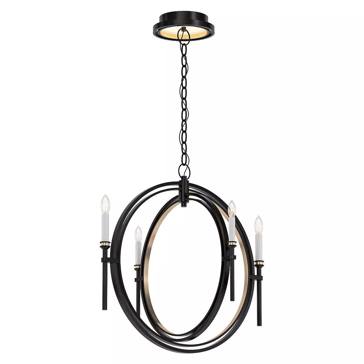 INFINITY chandelier with three lights hanging from it 3D model