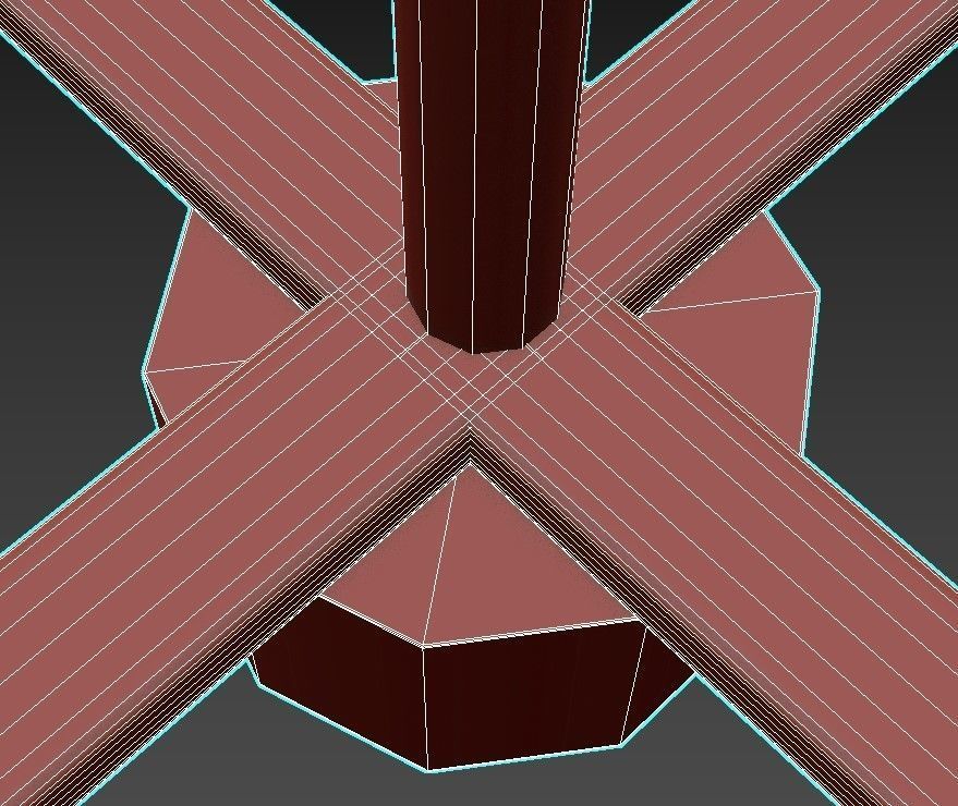 Chimes modern glass and metal pendant light 3D model_4