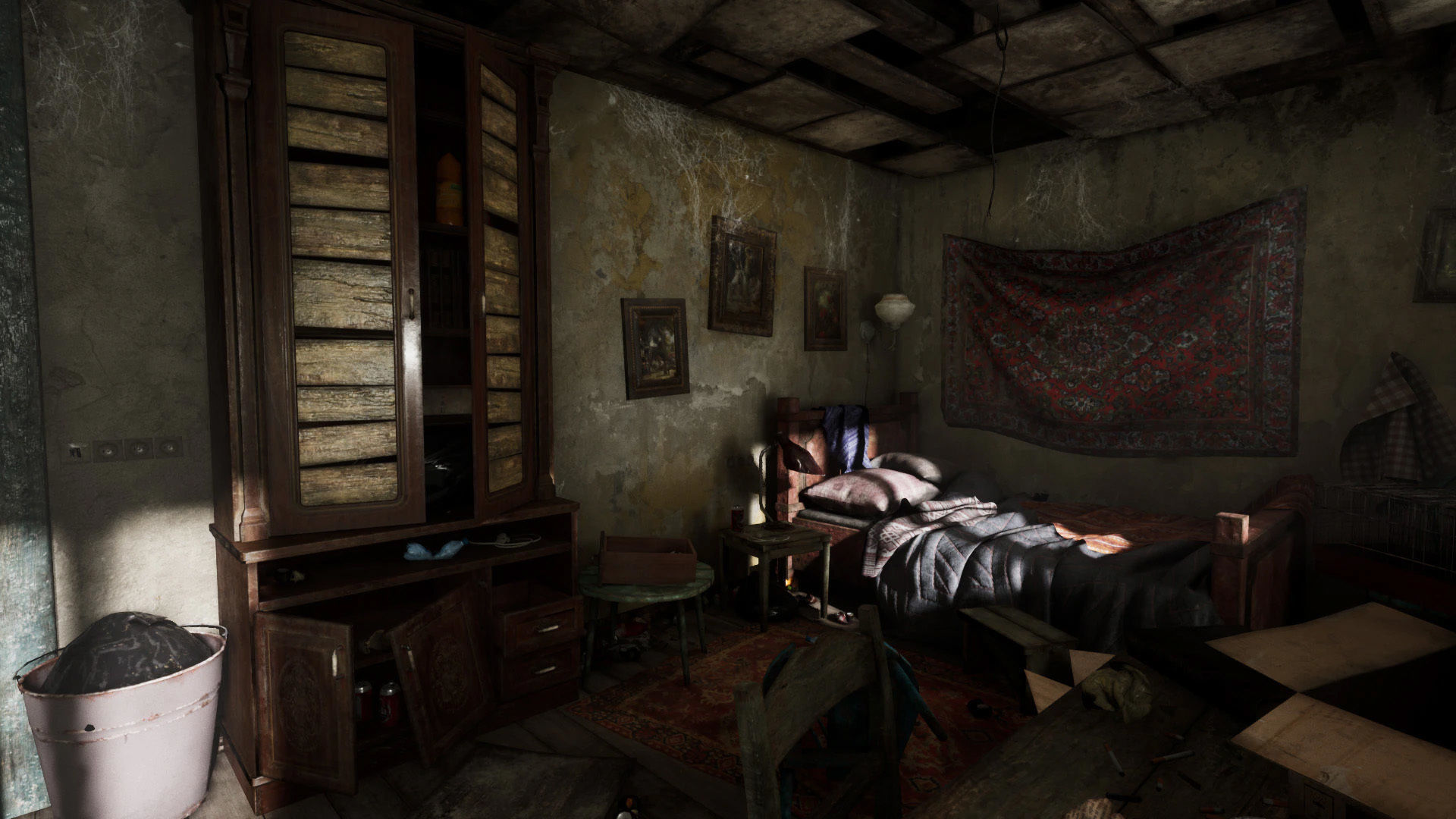 Abandoned Room Low-poly 3D model_1