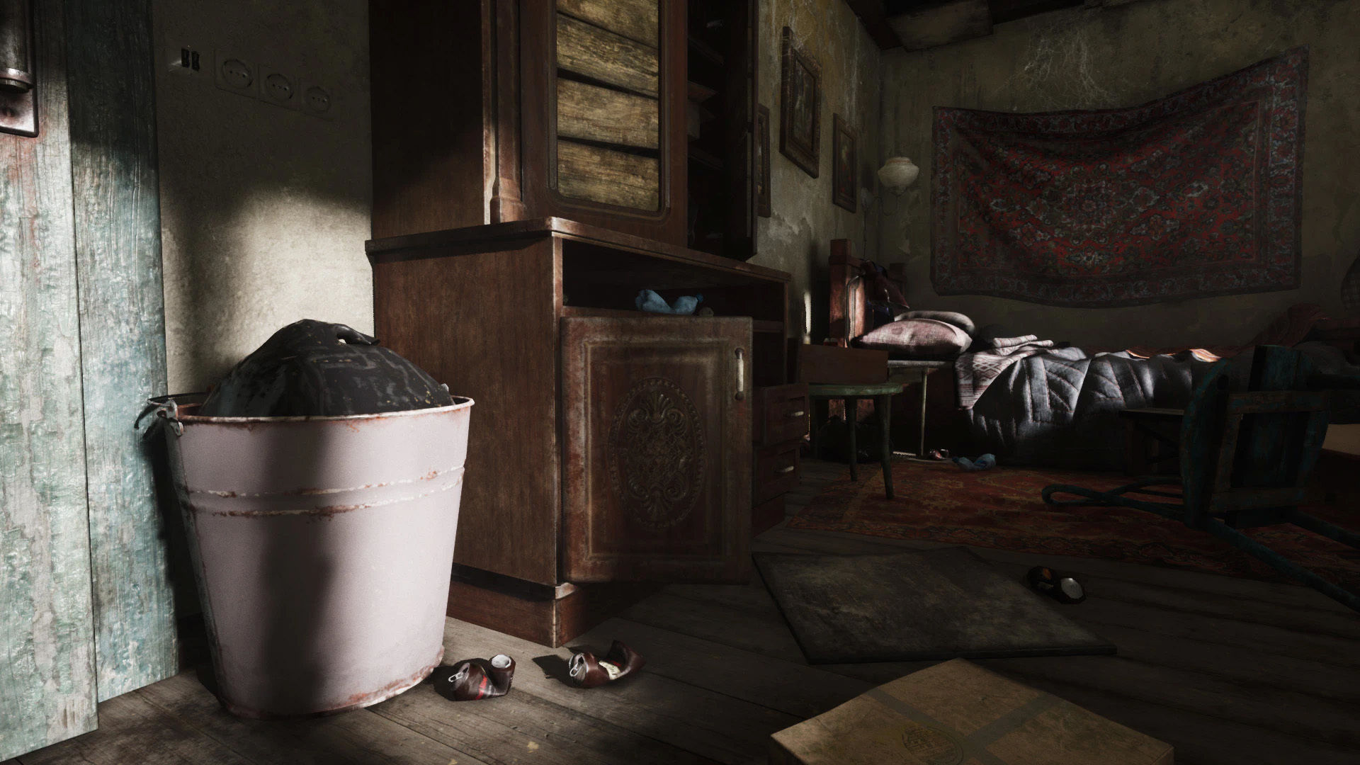 Abandoned Room Low-poly 3D model_13