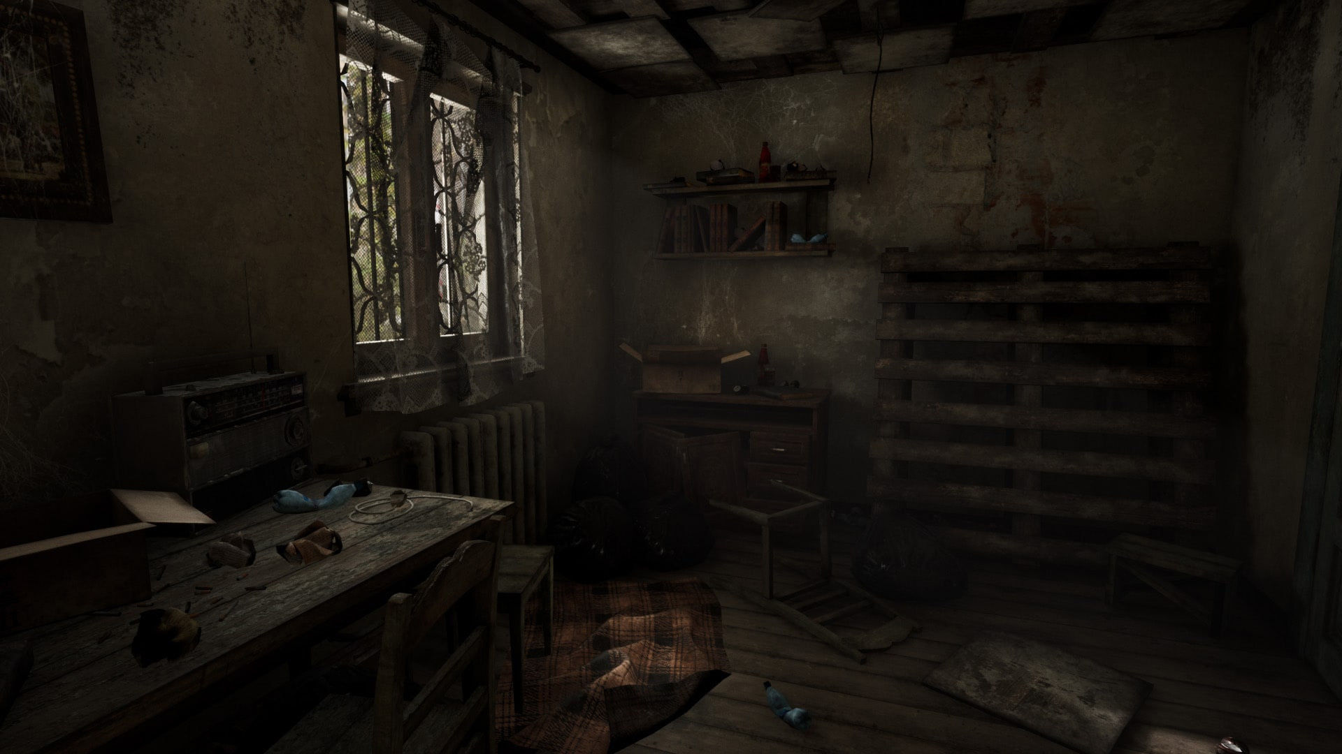 Abandoned Room Low-poly 3D model_8