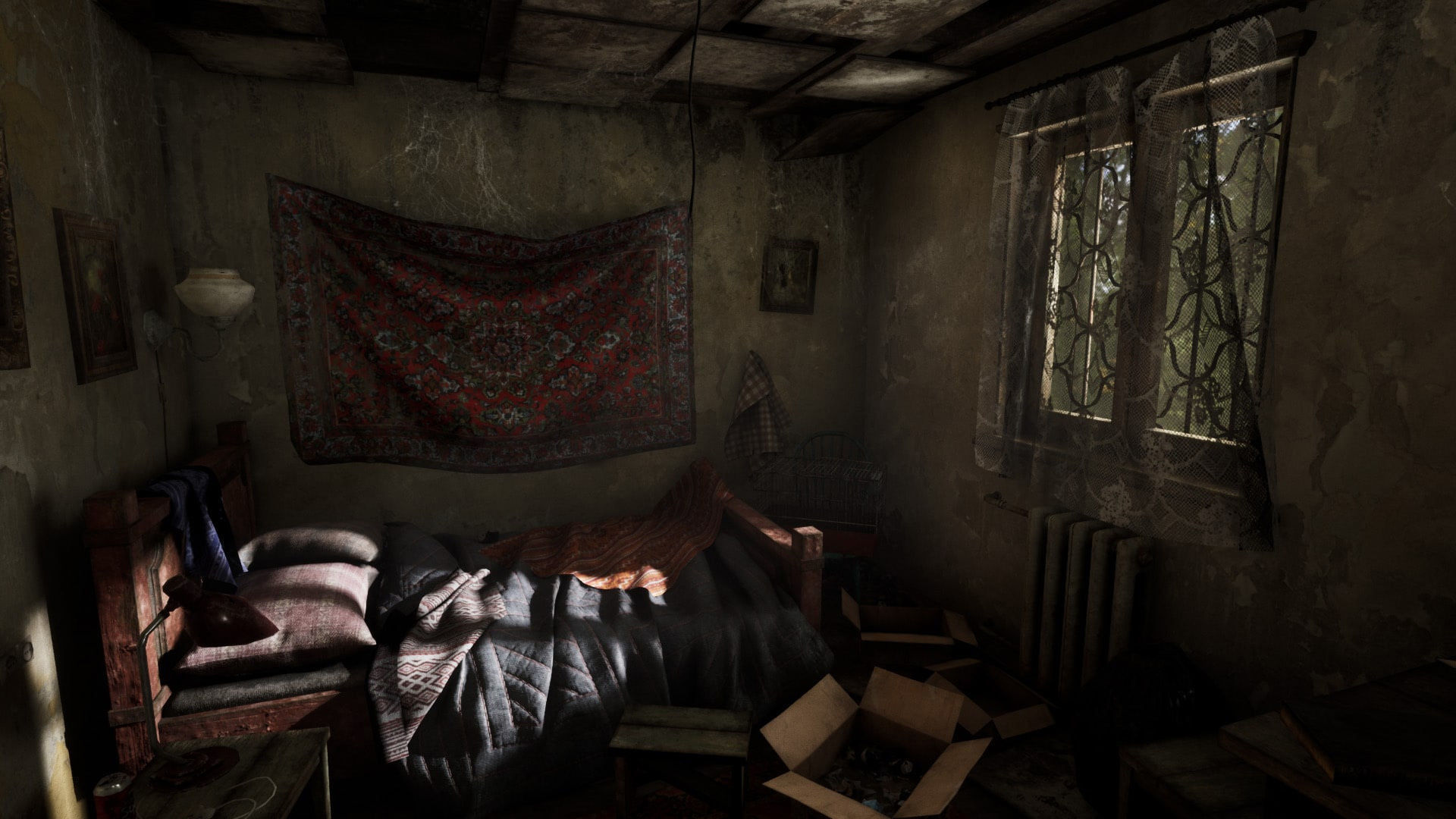 Abandoned Room Low-poly 3D model_3