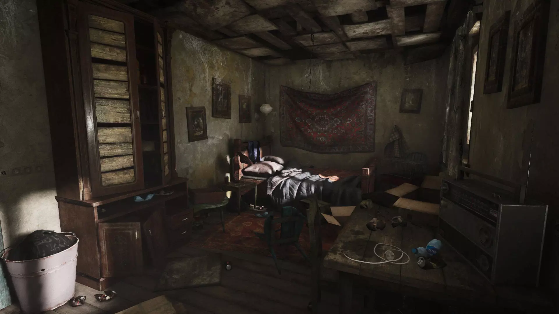 Abandoned Room Low-poly 3D model_0