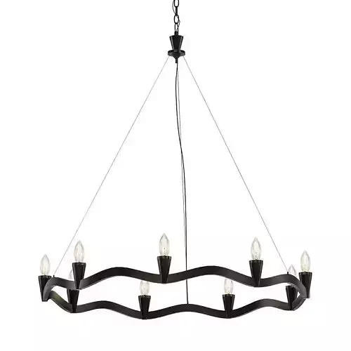 Serpentina light wrought iron chandelier