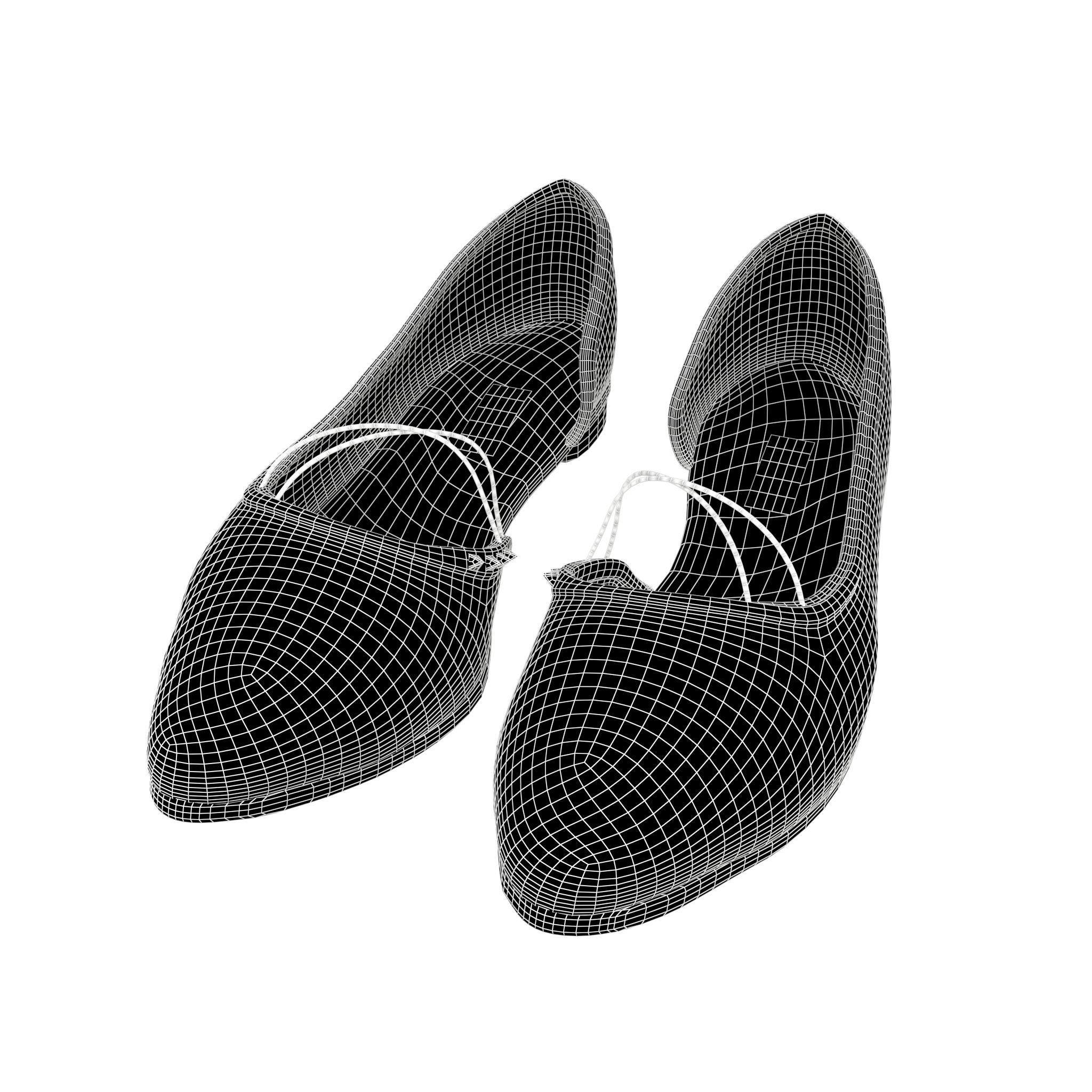 Flat Shoes v3 002 Low-poly 3D model_4