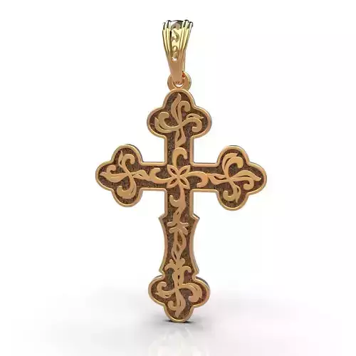 Cross with pattern 3D print model