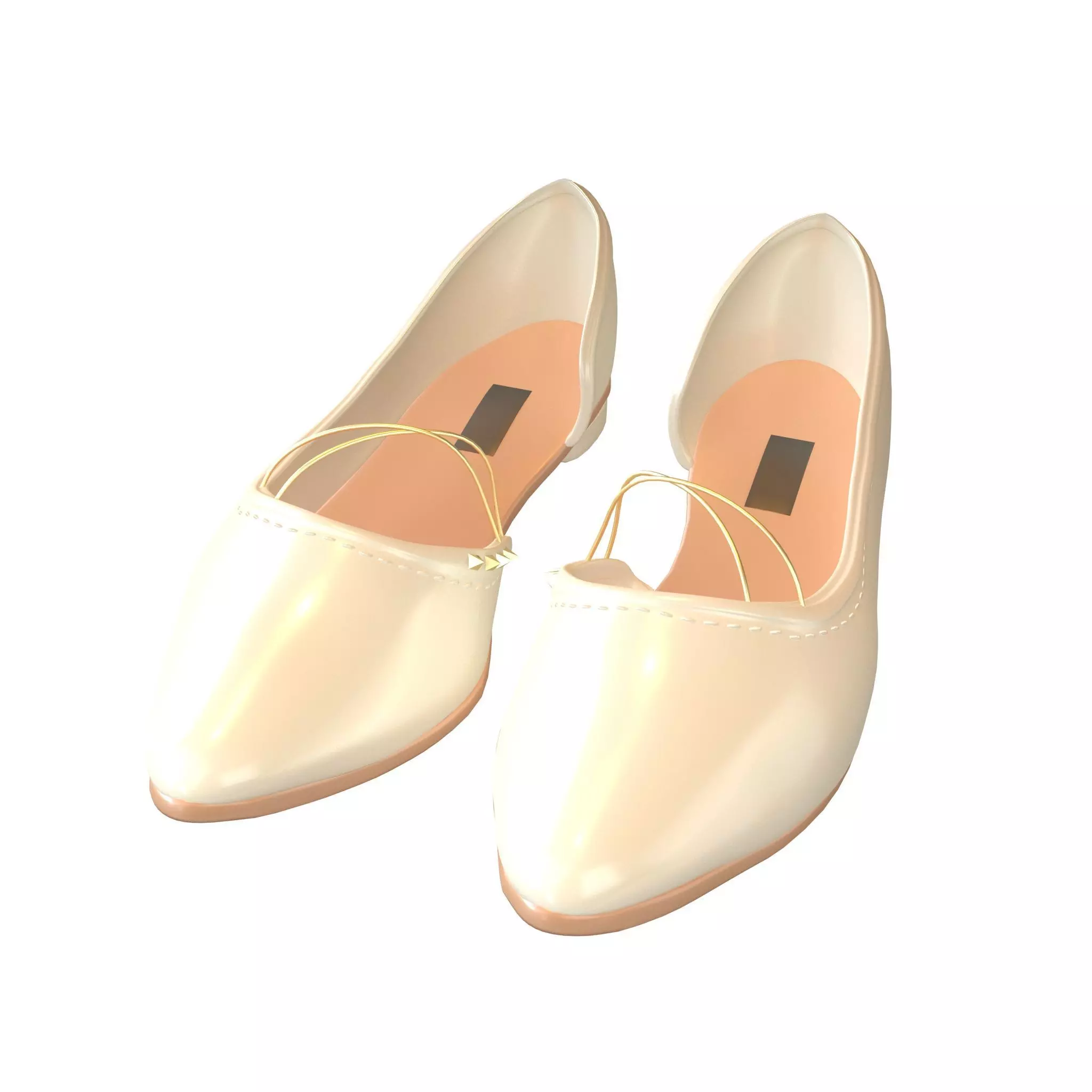 Flat Shoes v3 003 Low-poly 3D model_0