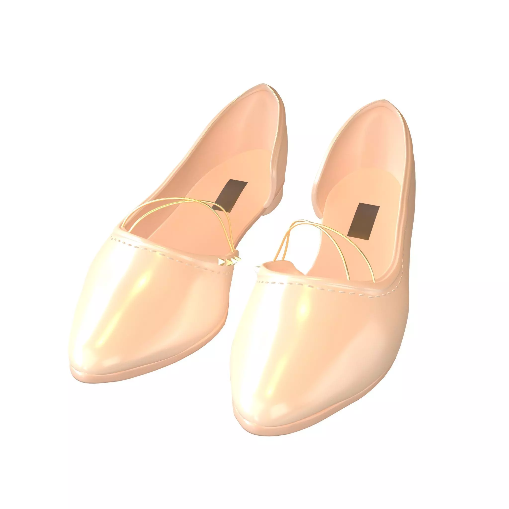 Flat Shoes v3 004 Low-poly 3D model_0