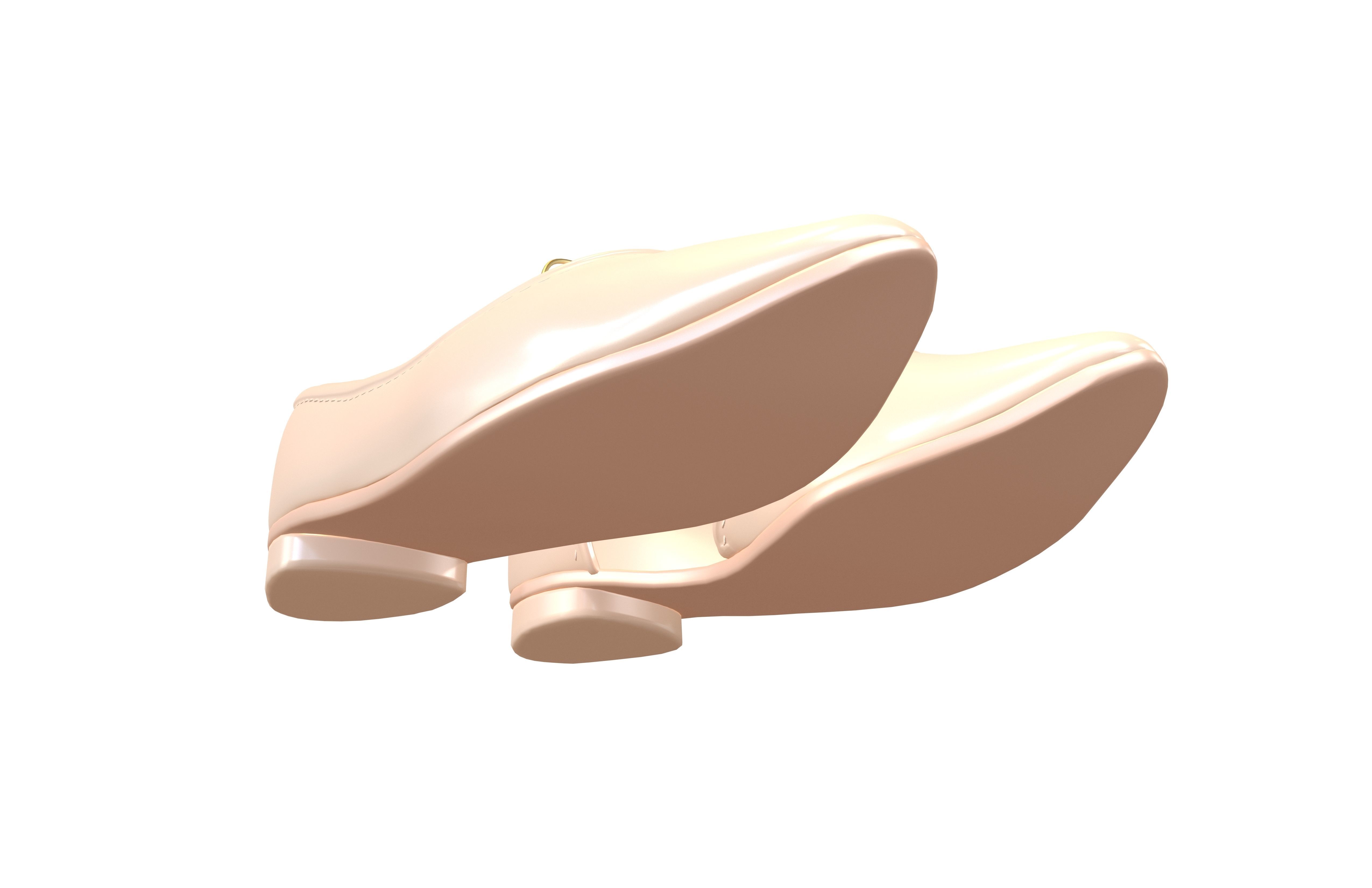 Flat Shoes v3 004 Low-poly 3D model_3