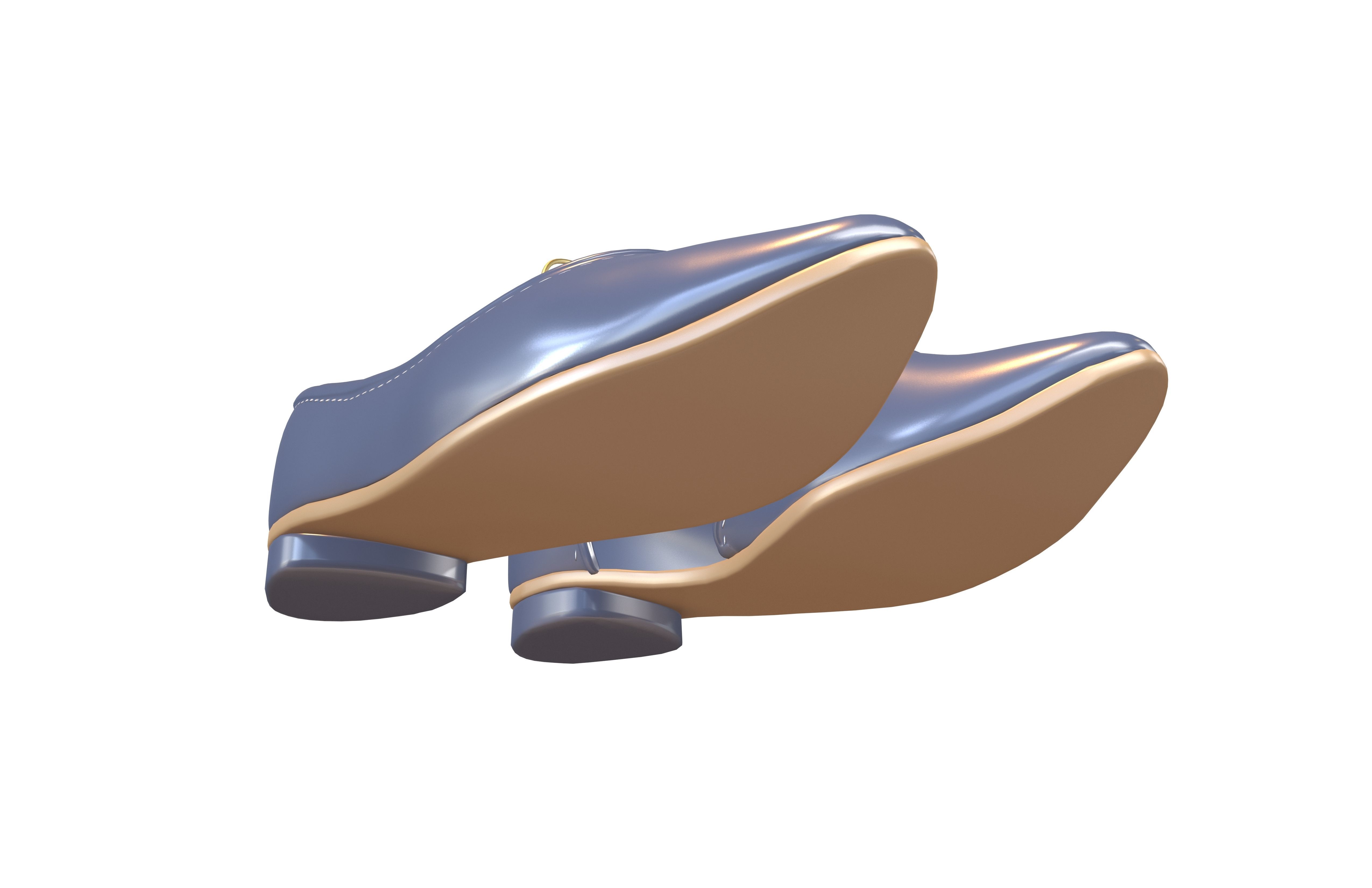 Flat Shoes v3 006 Low-poly 3D model_3