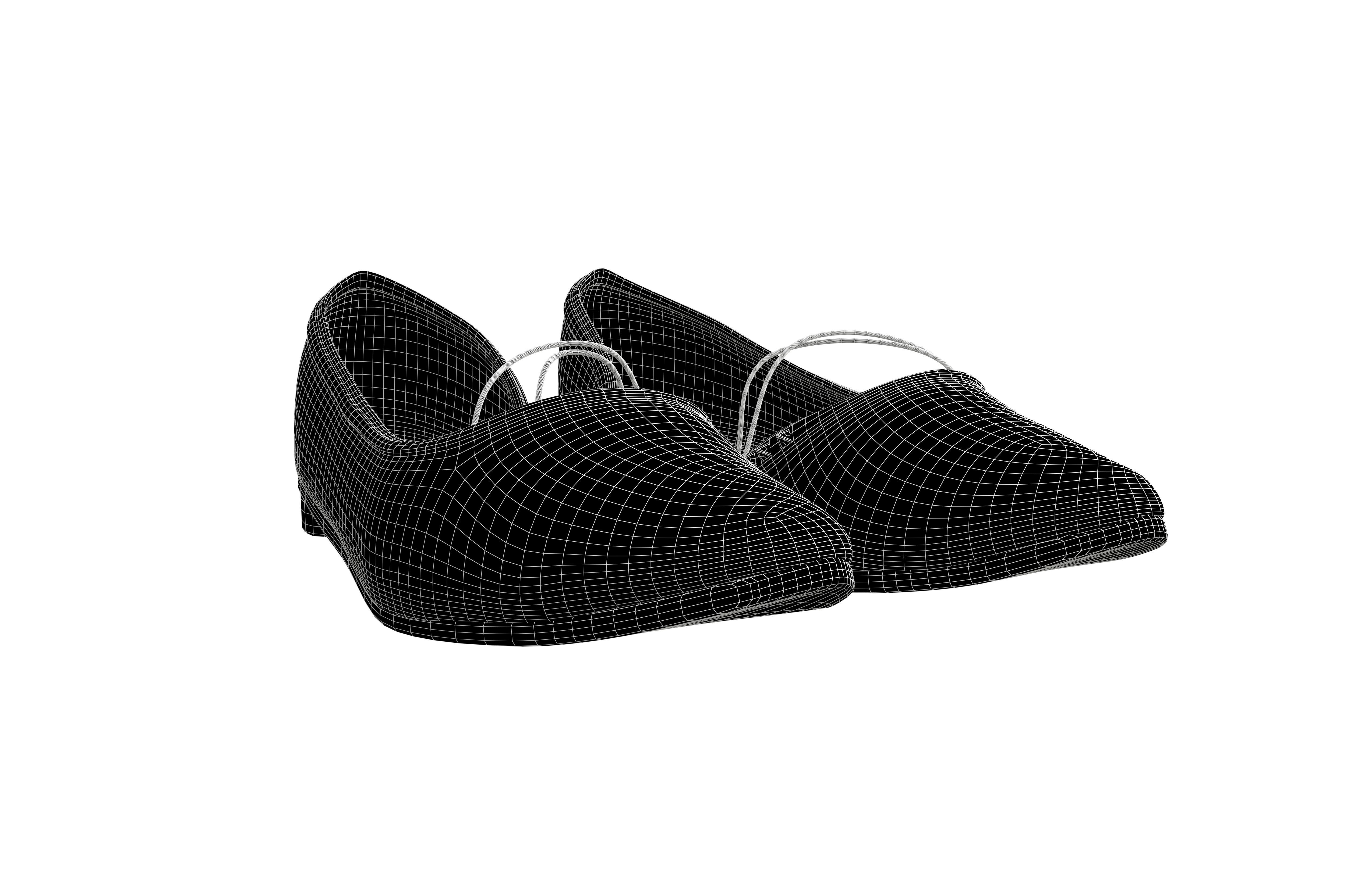 Flat Shoes v3 006 Low-poly 3D model_5