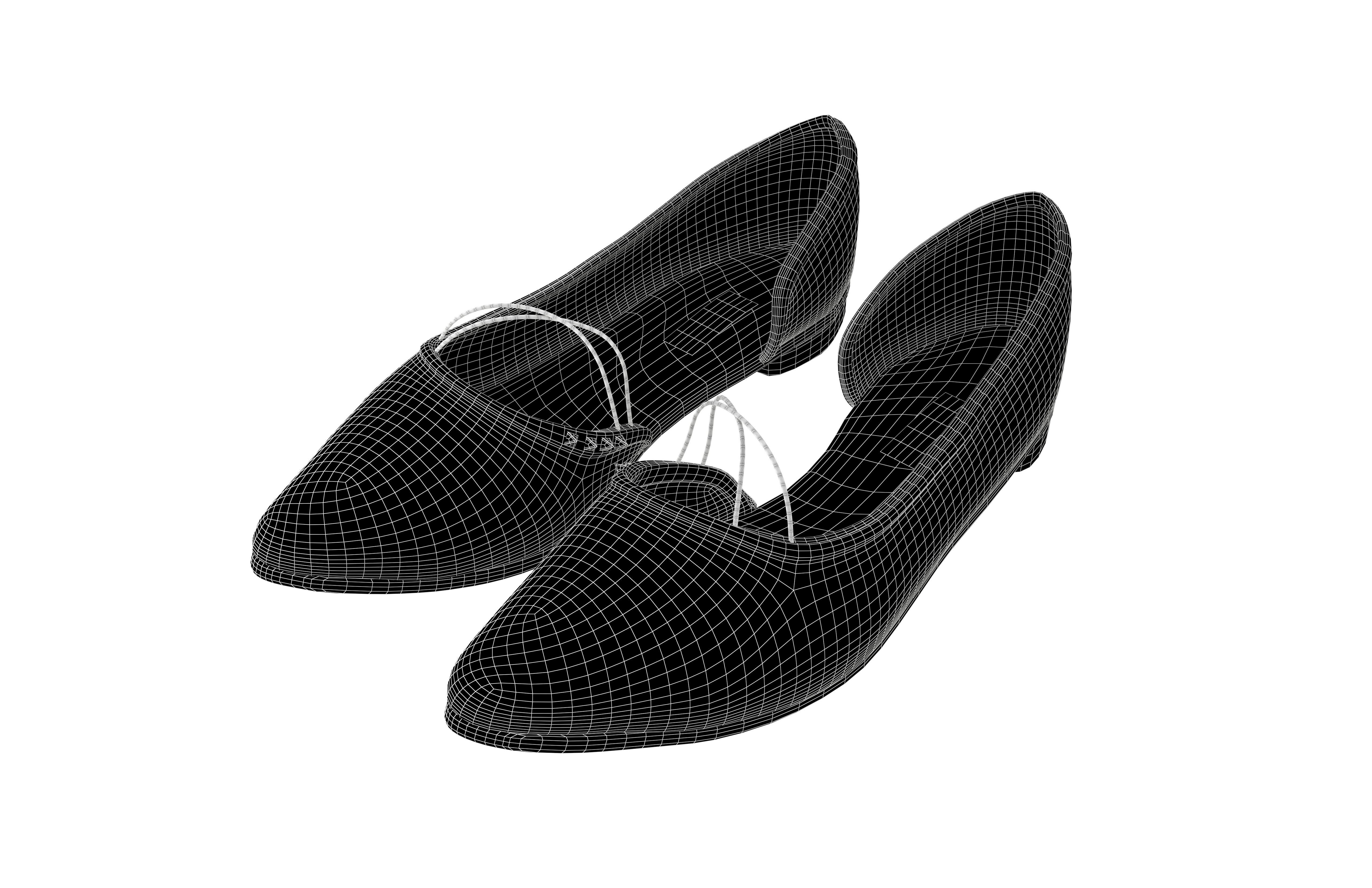 Flat Shoes v3 010 Low-poly 3D model_6