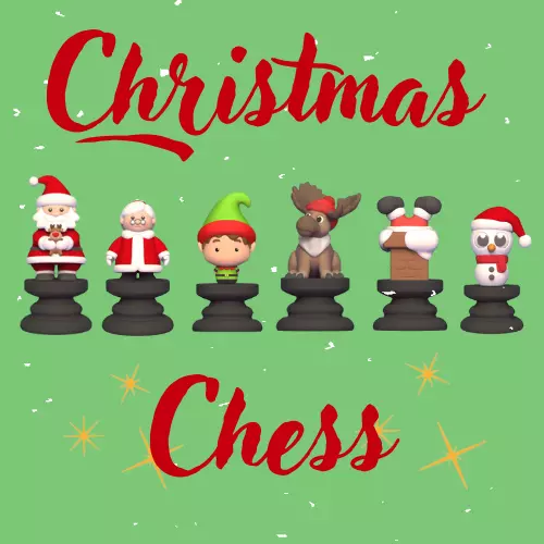 Christmas Chess 3D print model_0
