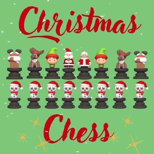 Christmas Chess 3D print model_1