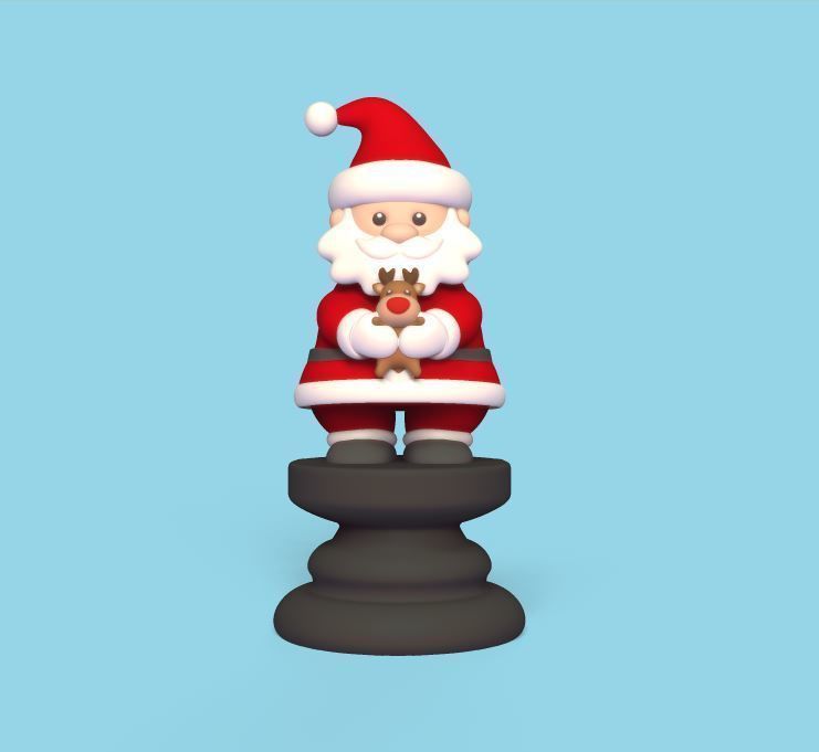 Christmas Chess 3D print model_2