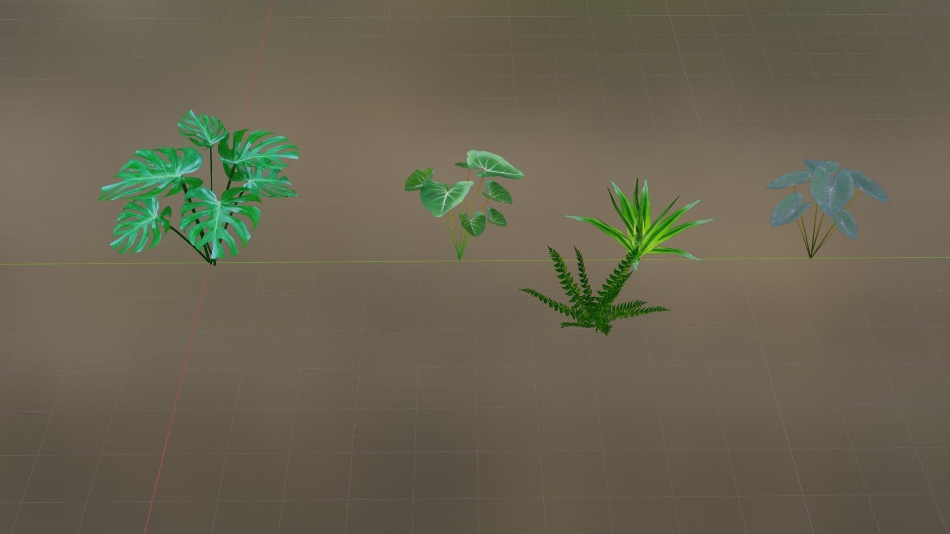 plants for games Low-poly 3D model_2