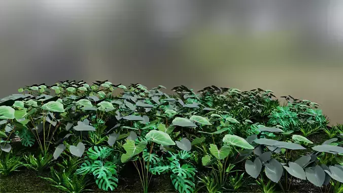 plants for games Low-poly 3D model