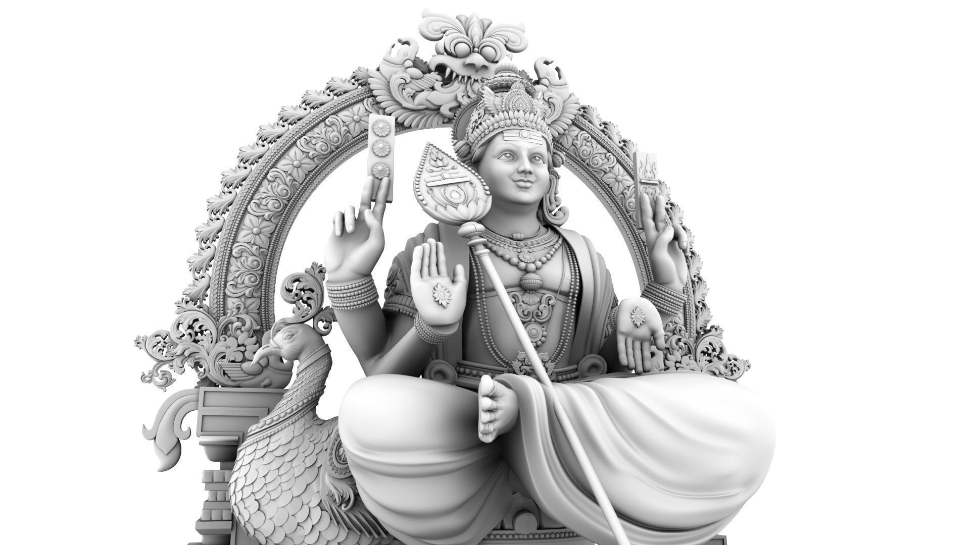 lord murugan muruga 3d model 3D model_14