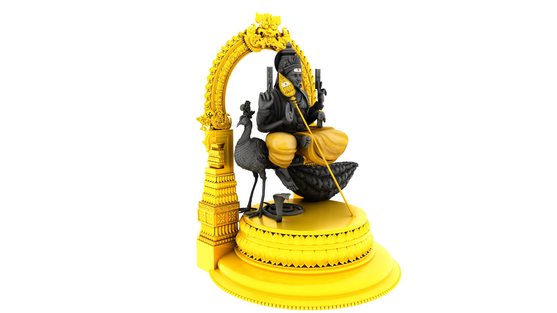 lord murugan muruga 3d model 3D model_5