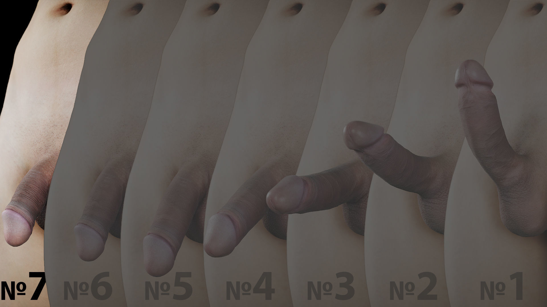 3D male penis scan Blend Shape 07 3D model_5