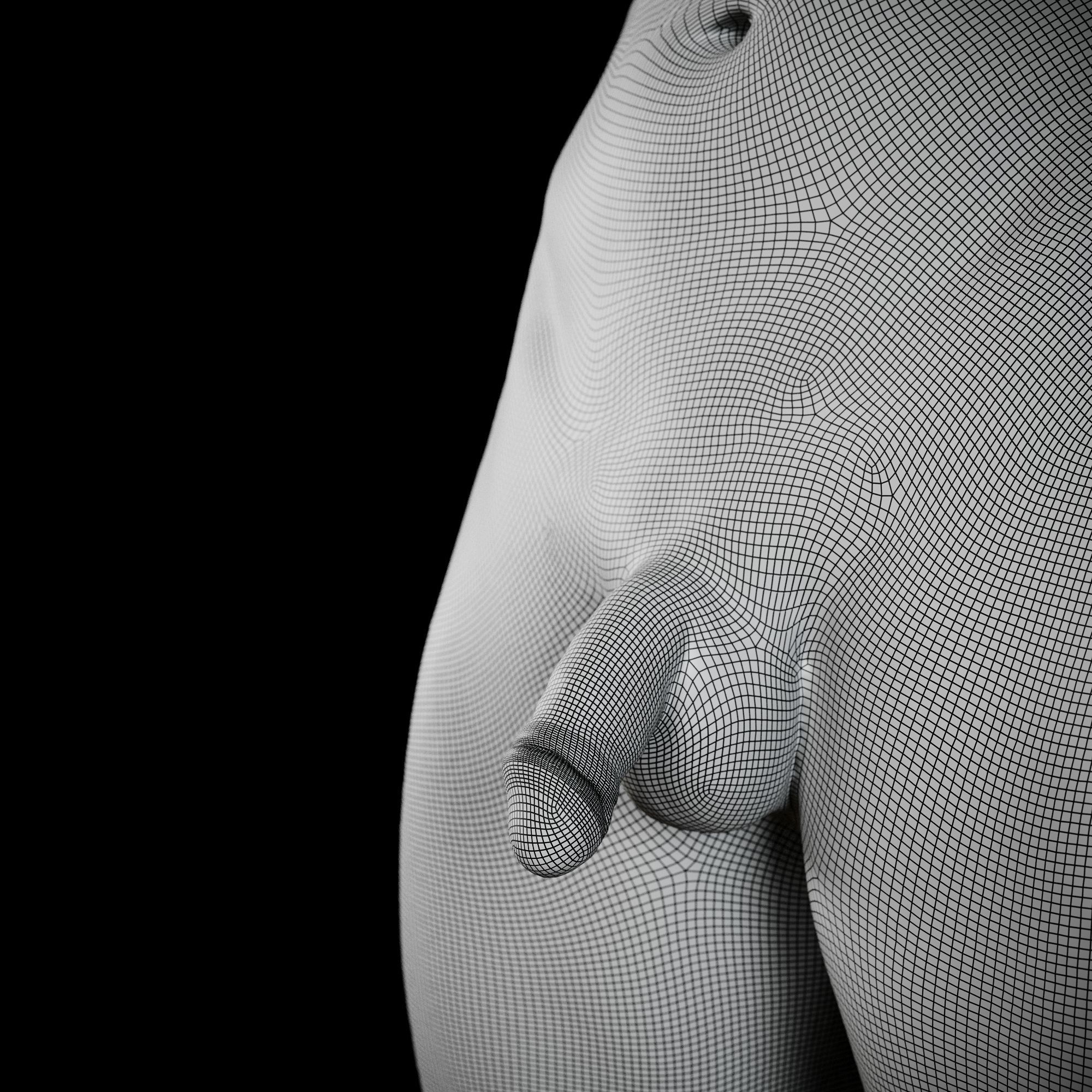 3D male penis scan Blend Shape 07 3D model_6