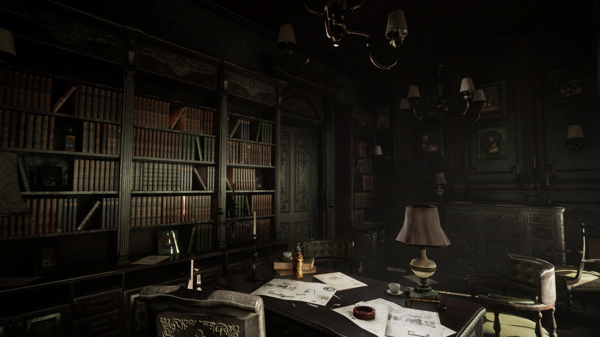 Old Cabinet Furniture Low-poly 3D model_11