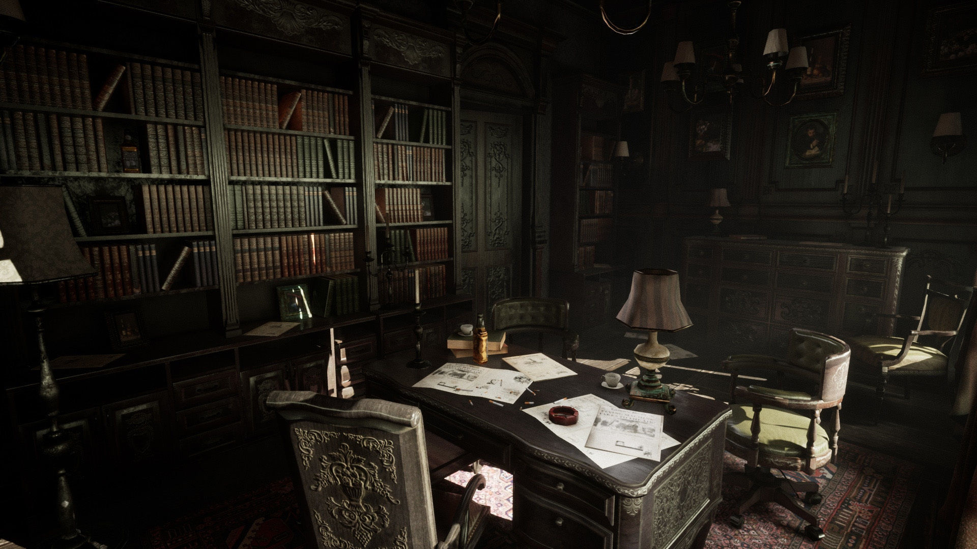 Old Cabinet Furniture Low-poly 3D model_1