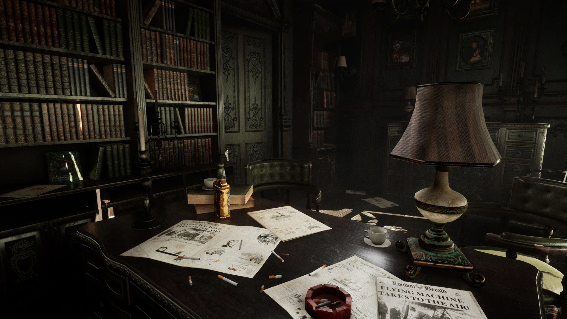 Old Cabinet Furniture Low-poly 3D model_8