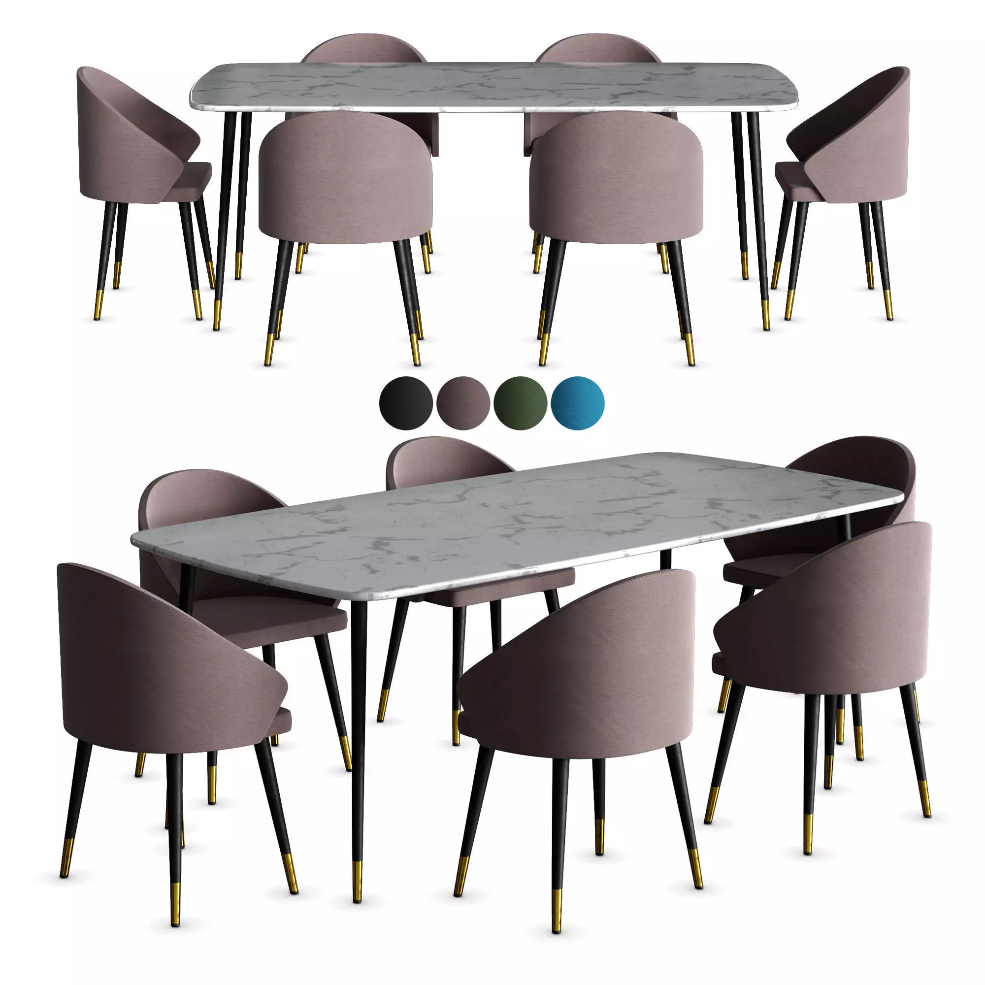 Dining Table 3D model_0