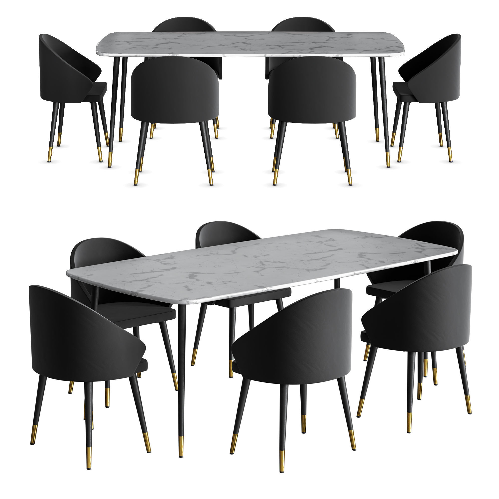 Dining Table 3D model_3