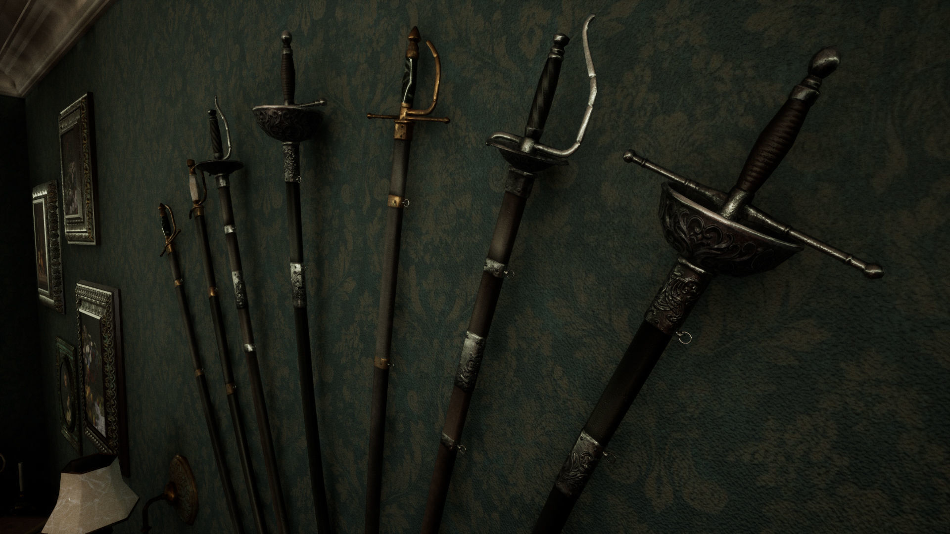 Victorian Living Room Low-poly 3D model_10